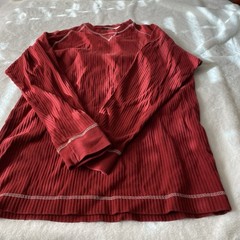 Red Head Thermal Henley Waffle Knit Long Sleeve Sz Deep Red