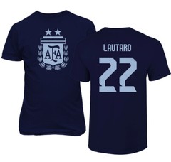 Argentina Soccer #22 Lautaro Martínez World Football Adult and Youth T-Shirt