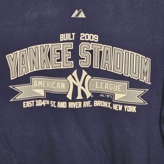 New York Yankees Yankee Stadium Built Majestic 2009 Baseball T-Shirt Mens XL