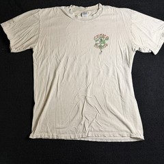 Vintage Crazy Shirts Hawaii Gecko Espresso T-Shirt Distressed Cream Large Y2K