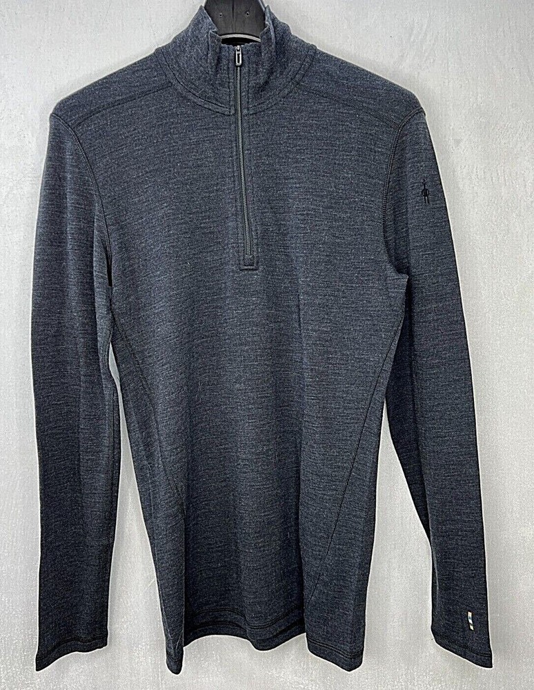 SmartWool Classic Thermal Merino 1/4 Base Layer Top NWT Men’s Charcoal Htr Small