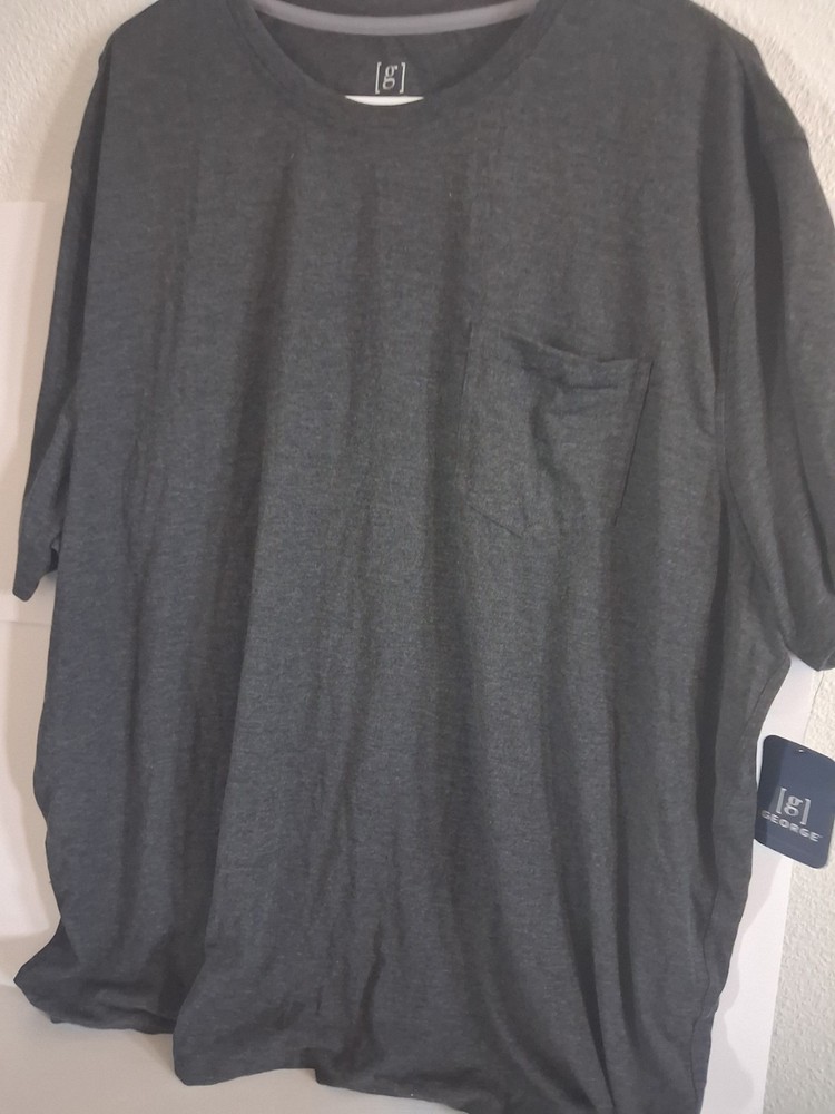 Men’s Shirts, (New w/tags), George, Gray Pullover /Short Sleeve Tee, 2XL