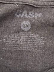 Johnny Cash The Man in Black Graphic T-Shirt Black Size 2XL Country Music Band