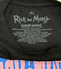 Adult Swim Rick & Morty Men’s T-Shirt Black Psychodelic Graphic Sz XL NWOT