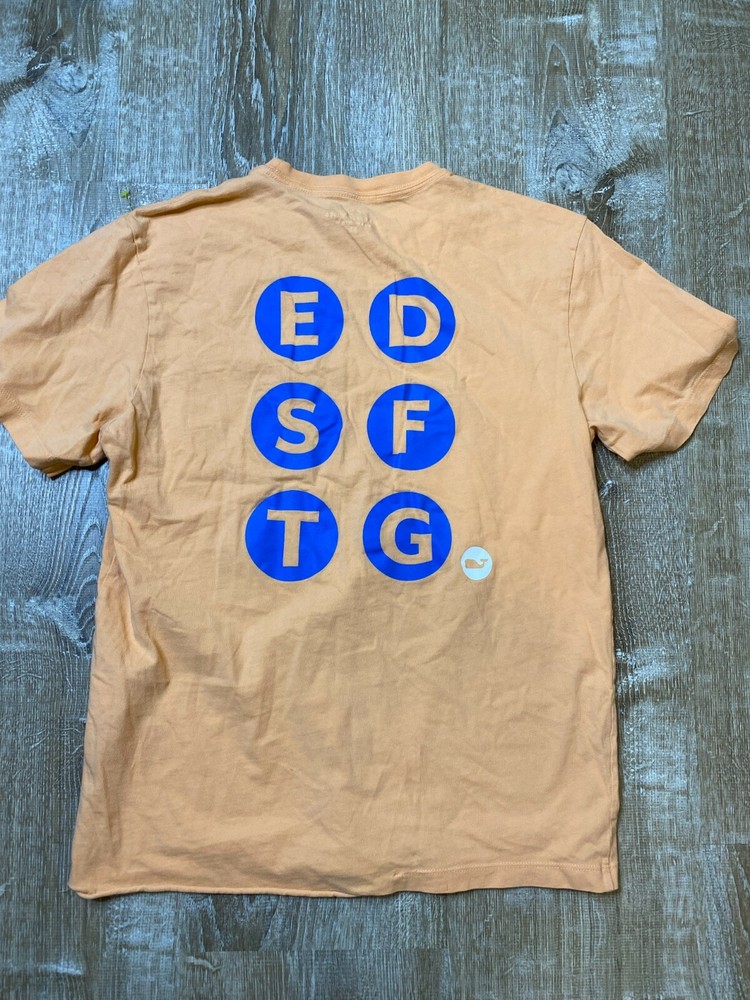 Vineyard Vines Short Sleeve Pocket Crew Tee EDSFTG Coral Orange XS