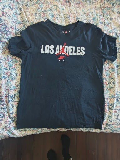 Nike Air Jordan Los Angeles Jumpman Graphic T-Shirt Black Short Sleeve Men’s Med