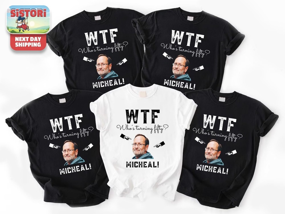 50th Birthday Shirt, Turning 50 Birthday Custom Face Shirt, Birthday Gifts Dad