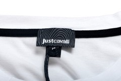 Just Cavalli Men’s White Graphic Print Crewneck T-Shirt US 2XL IT 56