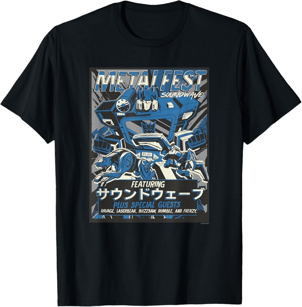 Transformers Metal Fest Soundwave Comic Style Poster T-Shirt