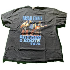 Rascal Flatts Tour T-Shirt Mens XL Black Rhythm Roots Concert 2017 Country Fair