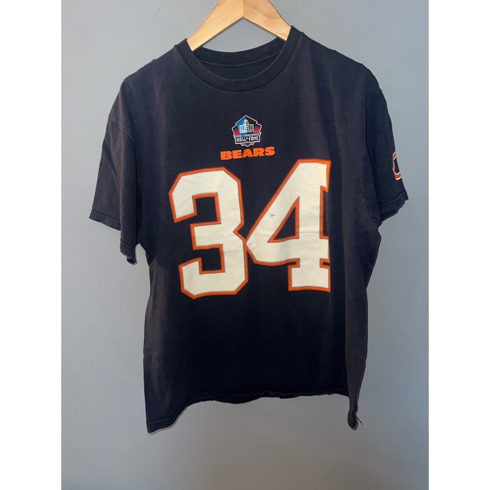 NFL Team Apparel Chicago Bears Walter Payton 34 Hall of Fame T-Shirt Navy L