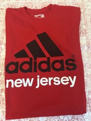 adidas The Go-To Tee Graphic Print Cotton Knit Crew Neck T-Shirt Red Men’s M