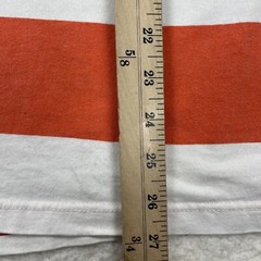 Karl Kani Jeans Shirt Mens Extra Large Orange Striped Pullover Henley