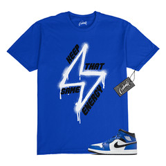 1 Mid Game Royal Blue White Black 2024 T Shirt to Match SAME