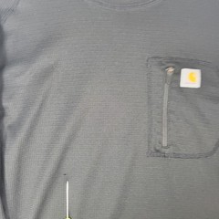Carhartt Force Shirt Mens Size 2XL Long Sleeve Black Zip Pocket Work Utility