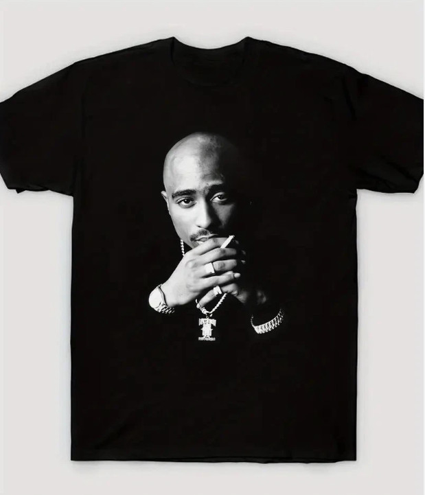 Tupac Shakur Inspired Men’s Cotton Graphic T-Shirt NEW