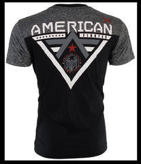 AMERICAN FIGHTER Black ALASKA PATTERN Athletic Graphic T-shirt NWT