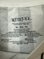 Beetlejuice All Over Print Tee Size XL Striped NWOT Warner Bros
