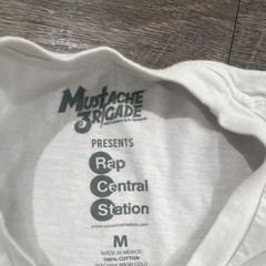 Mustache Brigade Public Enemy Rap Central Station Graphic Tee White M