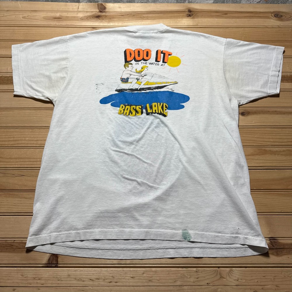 Vintage 90s Rich’s Marine Doo It In The Water At Bass Lake Shirt USA Made – XXL