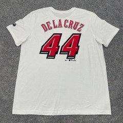 Nike Elly De La Cruz Cincinnati Reds T-Shirt #44 Speedway Classic White Men’s XL