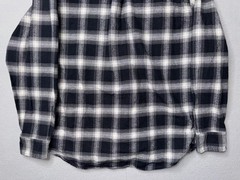 Jachs Mfg Heritage Flannel Shirt Men Large Black White Plaid Button Up Pockets