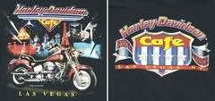 Vintage 1990s T Shirt L HARLEY DAVIDSON CAFE 1999 Las Vegas NV Biker Motorcycle