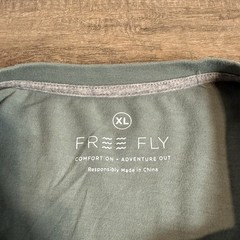 Free Fly Mens Henley T-Shirt Size (XL) Light Green Bamboo Viscose Blend EUC B9