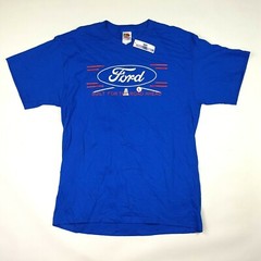 Vintage Y2K Ford Men’s Size L Retro Car Auto Blue Short Sleeve T Shirt 90s Logo