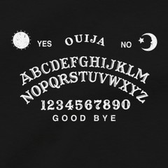 OUIJA BOARD T Shirt Halloween Black Magic Witch Witchcraft Spells ESP Gothic Tee