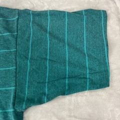 Vintage 80s Bugle Boy Surf Skate Shirt Men’s Sz Large USA Cyan Striped