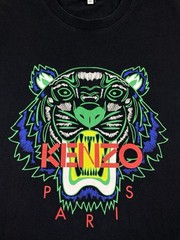 🐅 Y2K Kenzo Paris Big Tiger T-Shirt Rare Retro Hype size M color Black