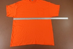 Gildan Heavy Cotton Men’s Size 2XL Bright Orange Short Sleeve Crew Neck T-Shirt