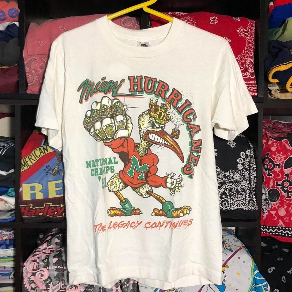 Miami Hurricanes Vintage Shirt 1991 National Champions VK01686