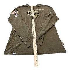 Nike NFL Rams Men Size Small On Field Apparel Long Sleeve Dri-Fit T Shirt Olive