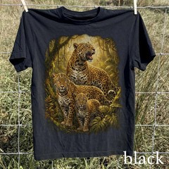 Vintage Fierce Leopard Animal Graphic Comfort Tee Big Cat Wildlife