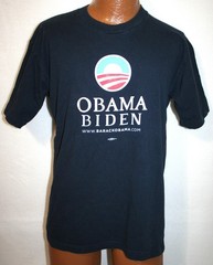 BARAK OBAMA Joe Biden 2008 Presidential Campaign T-SHIRT L Union Made In USA