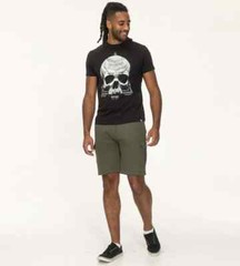 D555 Duke Tall Mens Skull Printed T-Shirt Black LT 1XLT 2XLT 3XLT (601706-T)