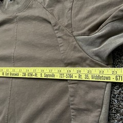 REINDEE LUSION Techwear Shirt Men XL Brown Panel Gorpcore Asymmetric Tee Urban