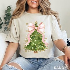 Christmas Tree Bow Shirt, Christmas Shirt for Women, Christmas Tree Shirt 203707