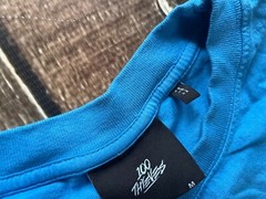 100 THIEVES LONG SLEEVE CREWNECK T-SHIRT BLUE MENS MEDIUM USA MADE GREAT SPOTS
