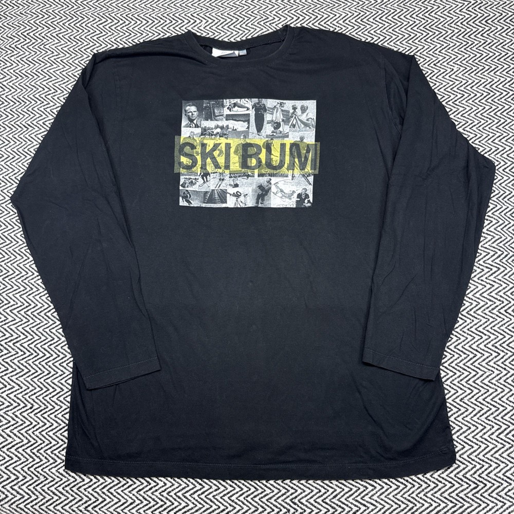 Warren Miller MENS XL Ski Bum Documentary Promo Ski Snow Long Sleeve Shirt RARE