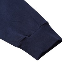 Mens Basic Style Heavyweight Solid Color Long Sleeve Henry Collar Casual T-shirt