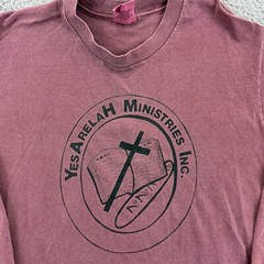 Vintage Religious Shirt Mens Large Red Long Sleeve Crewneck Jesus Church 90s