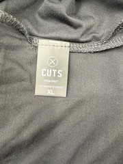 CUTS Clothing Split-Hem Crewneck T-Shirt Mens Extra Large Black NWOT Pyca Pro