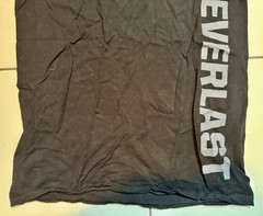 Everlast Shirt Mens Small Black Vertical Logo Boxing Athletic Graphic Tee