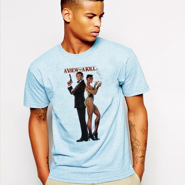 James Bond, T shirt, a view to a kill, vintage, SZ S-2XL, cotton, tank top