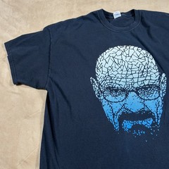 Breaking Bad Heisenberg Size 2XL Xxl Black Graphic Tee T-Shirt Y2K Faded