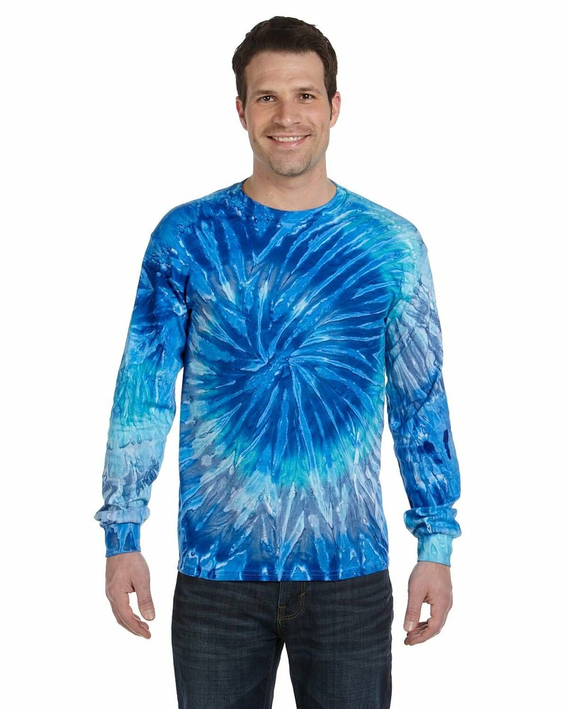 Tie-Dye Adult 5.4 oz. 100% Cotton Long Sleeves Dye T-Shirt CD2000 S-3XL