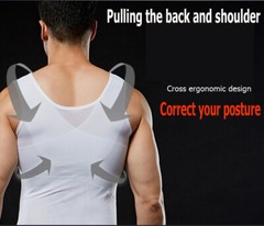 Men’s Slimming Body Shaper Vest Chest Compression Shirts Tank Gynecomastia Moobs